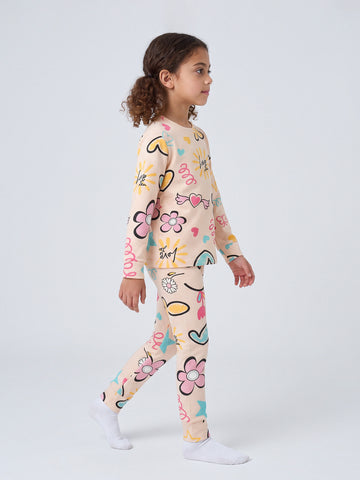 Pajamas all over printed top