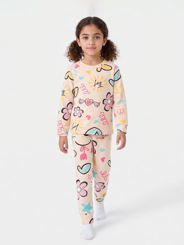 Pajamas all over printed top