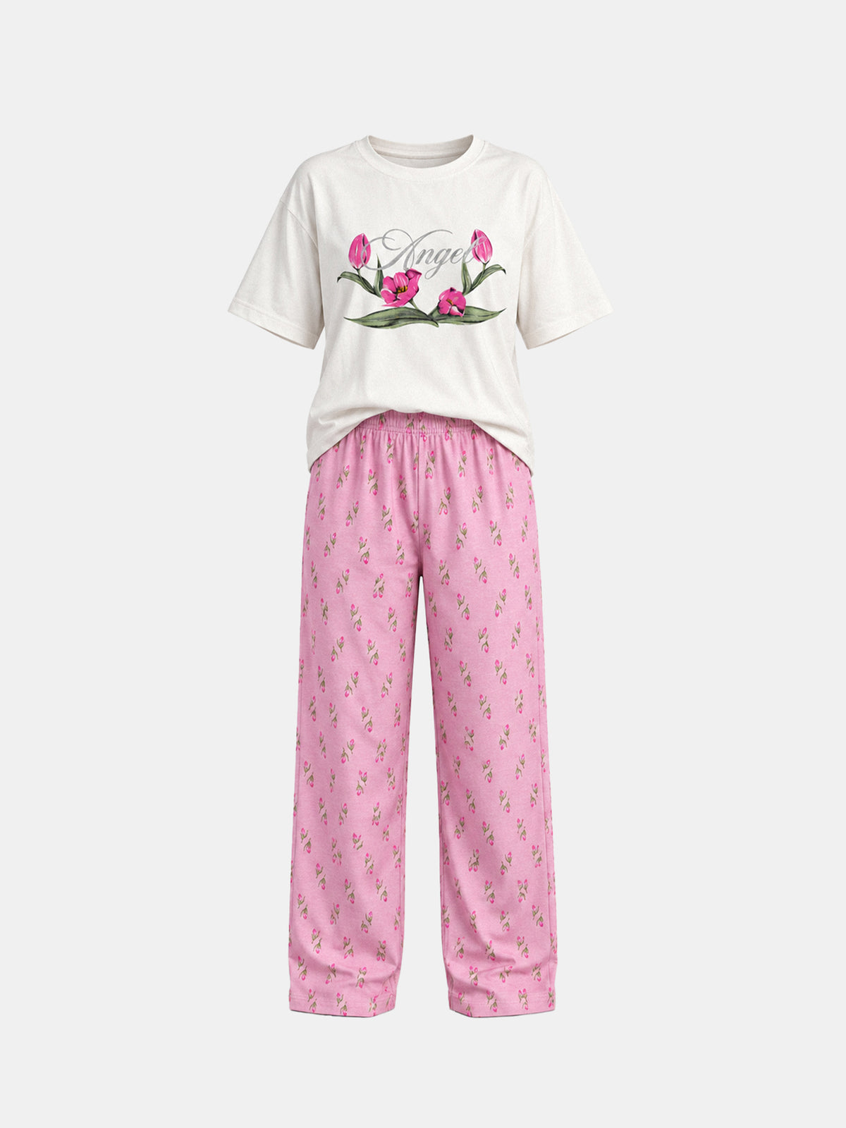 Pajamas Sim fit printed top