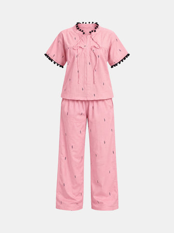 Pajamas oversized all over printed top