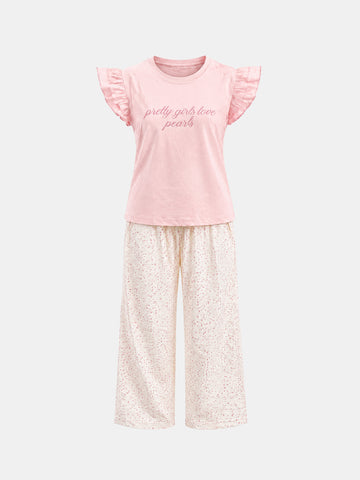 Pajamas oversized printed top