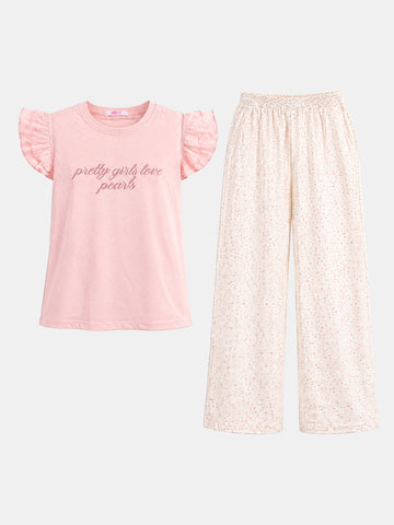Pajamas oversized printed top