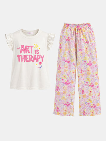Pajamas oversized printed top