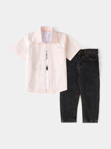 Mini Town Team Kids Baby Boys Shirt Sets