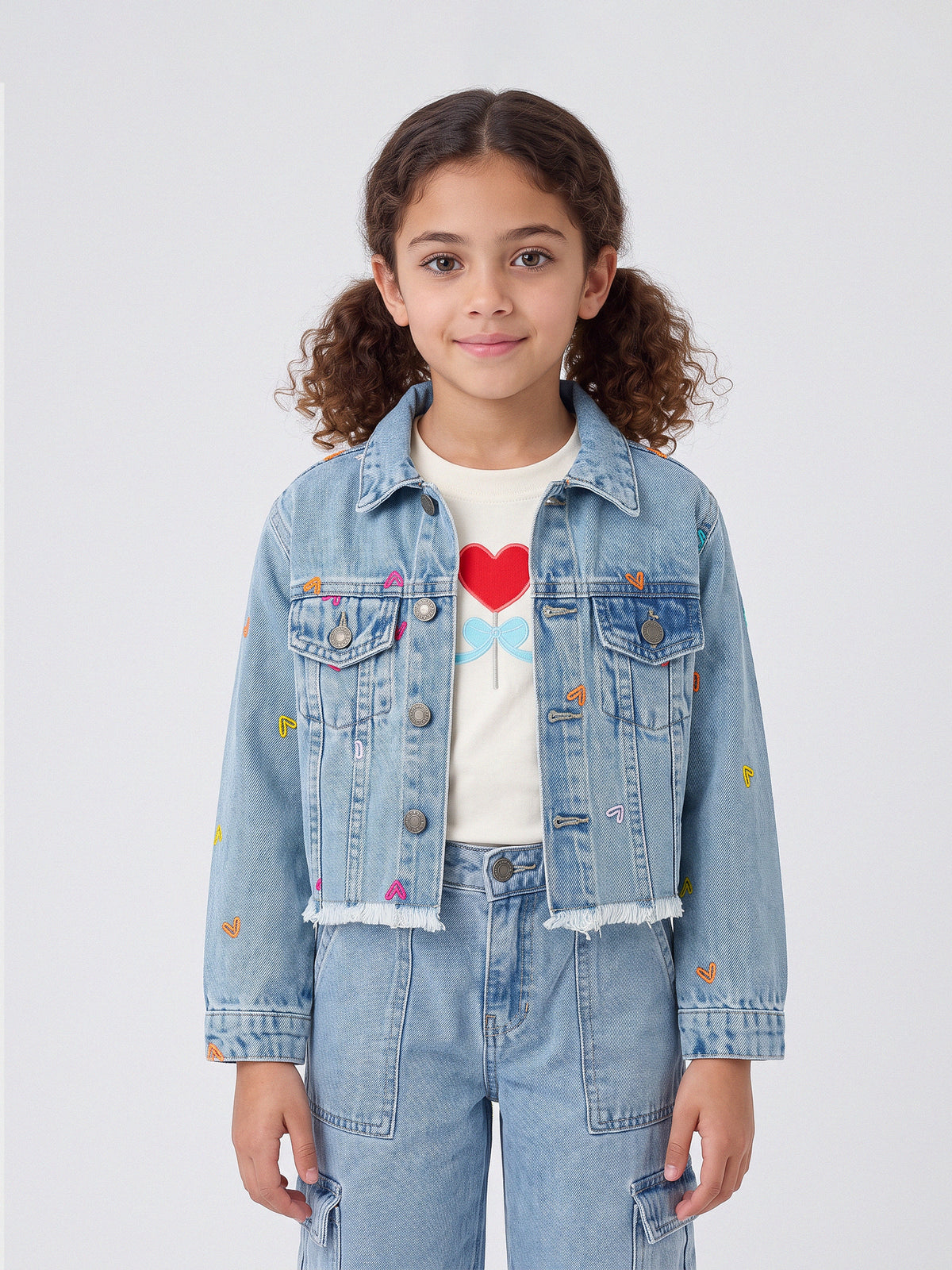 Jacket Sets embroidered top