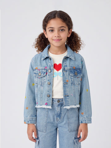 Jacket Sets embroidered top