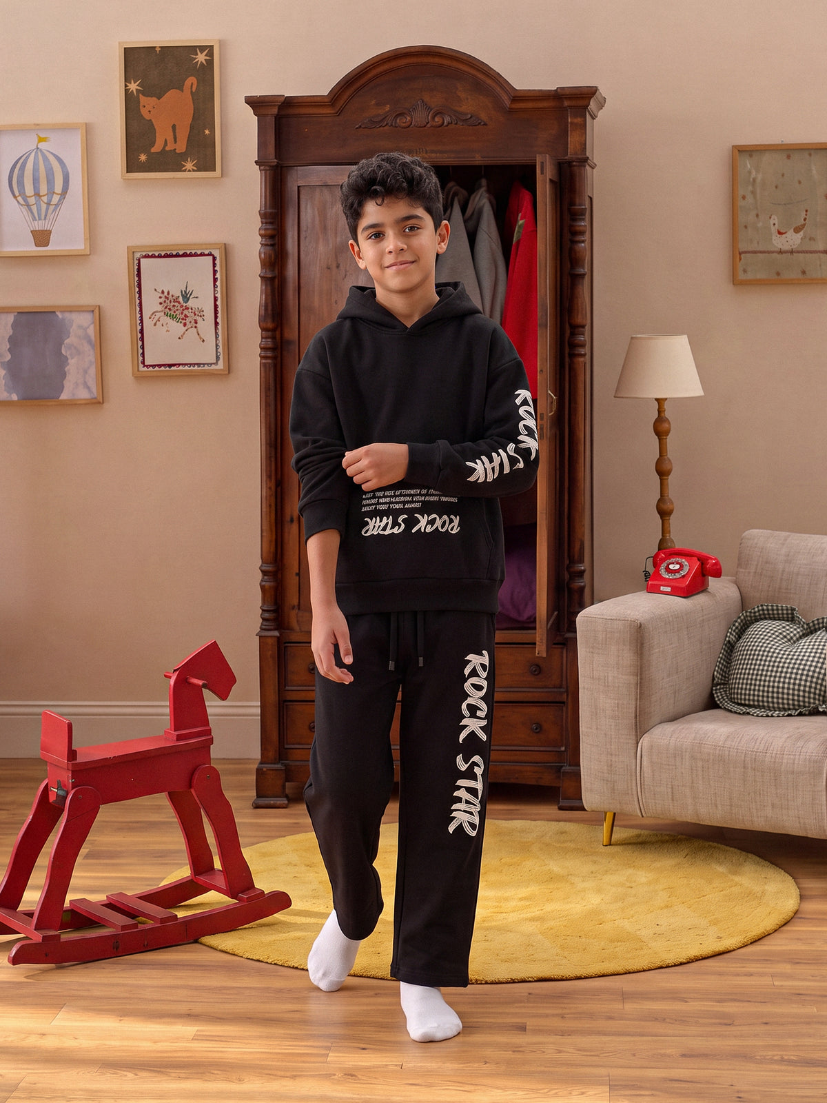 Pajamas Oversize fit / Baggy sweatpant fit printed top