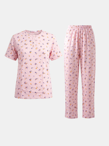Pajamas Sim fit all over printed top
