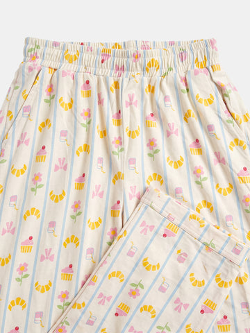 Pajamas oversized printed top