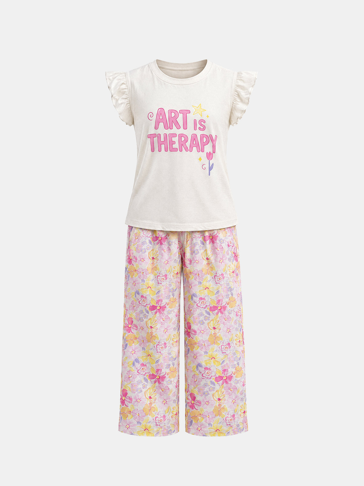 Pajamas oversized printed top