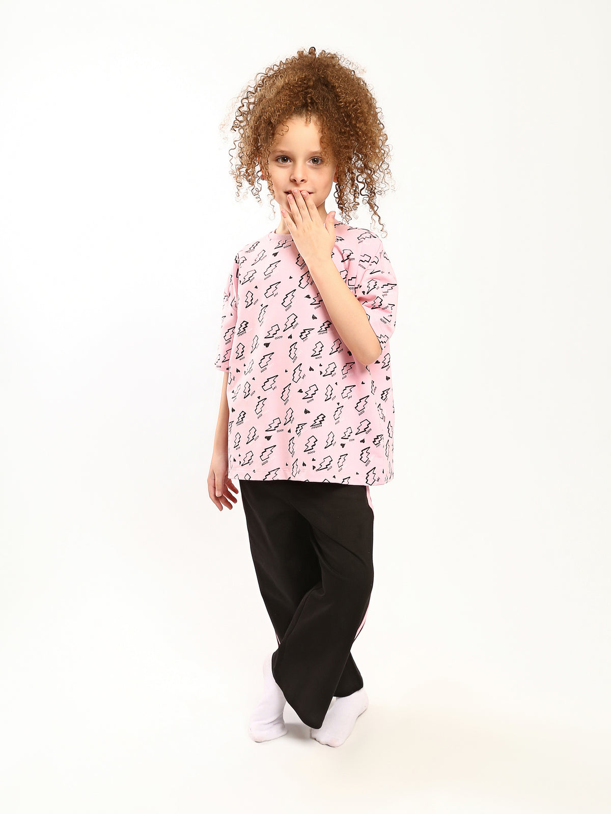 Pajamas oversized all over printed top