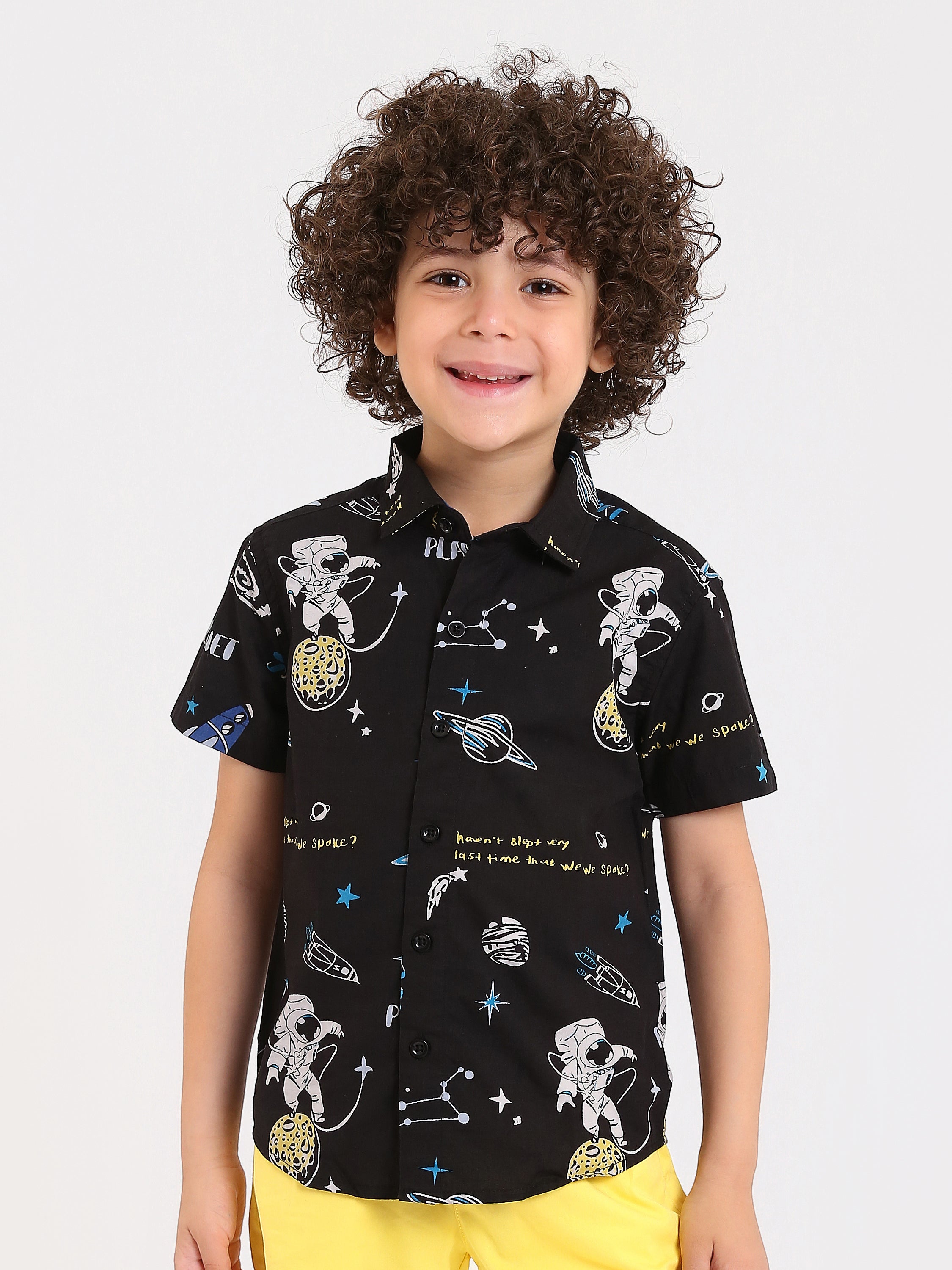Mini Town Team Kids Boys Short Sleeves Shirts