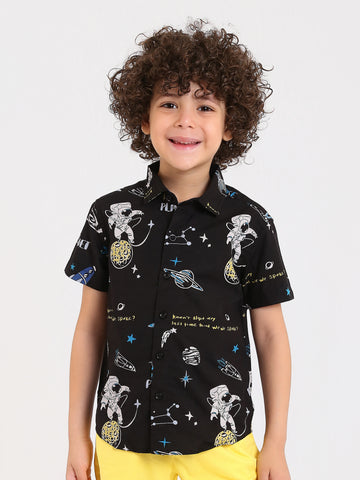 Mini Town Team Kids Boys Short Sleeves Shirts